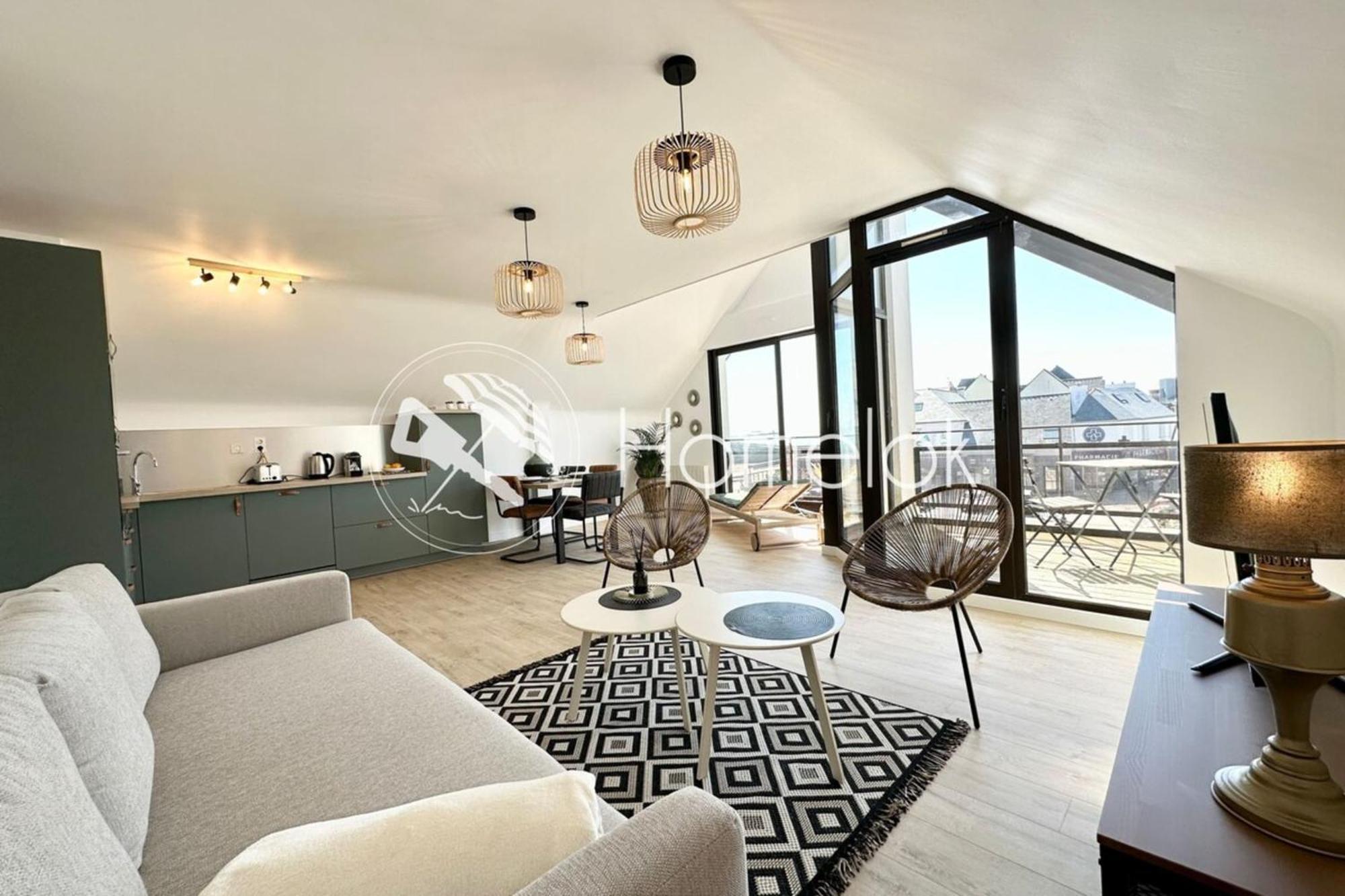 T2 Neuf Top Cocooning Terrasse - Face A La Mer Ploemeur Eksteriør billede